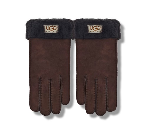 Купить UGG Перчатки Замшевые Женские Шоколадные