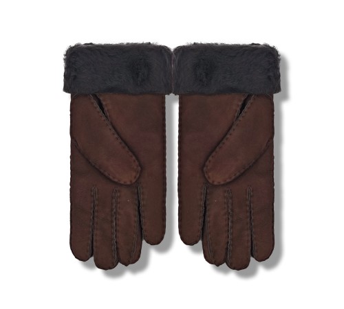 Купить UGG Перчатки Замшевые Женские Шоколадные