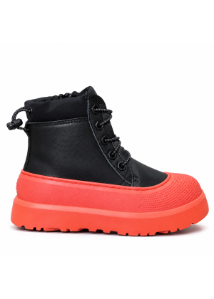 UGG Kids Neumel Hybrid Leather Black Orange