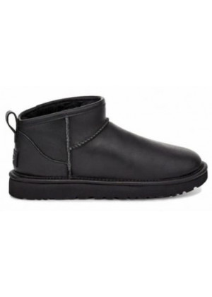 UGG Mens Classic Ultra Mini Leather Black