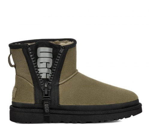 Купить UGG Classic Mini Zipper Tape Logo Boot Burnt Olive