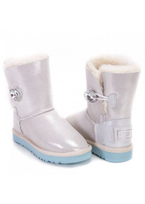 UGG Kids Bailey Button I Do White