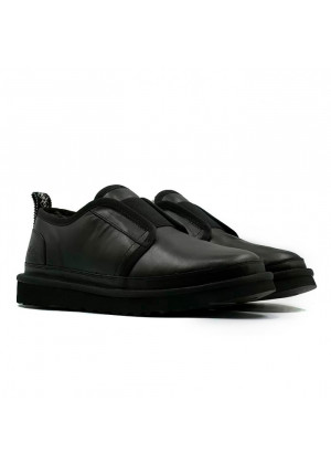 UGG Mens Slippers Flex Leather Black