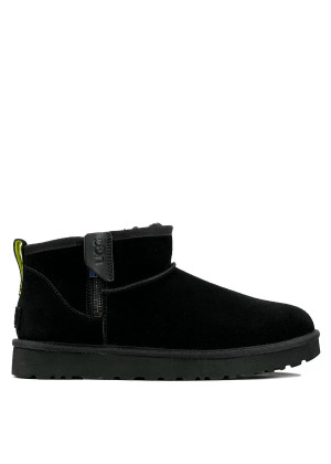 UGG Mens Classic Ultra Mini Zip Boot Black/Pearfect