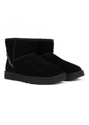 UGG Mens Classic Mini Deco Suede Boot Black