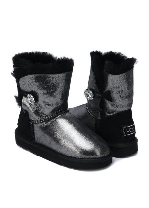 UGG Kids Bailey Button I Do Black