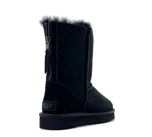 Купить UGG Classic Short Zip Black (Без Камней)