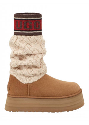 UGG Classic Sweater Letter Chestnut