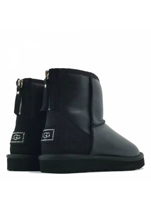 UGG Classic Mini Zip Metallic Black