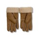 Купить UGG Женские Кожаные Перчатки Коричневые