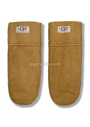UGG Варежки Кожаные Женские Коричневые