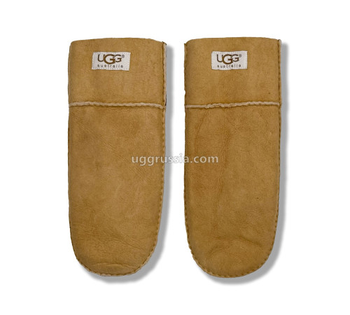 Купить UGG Варежки Кожаные Женские Коричневые