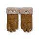 Купить UGG Перчатки Кожаные Женские Коричневые