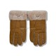 Купить UGG Перчатки Кожаные Женские Коричневые