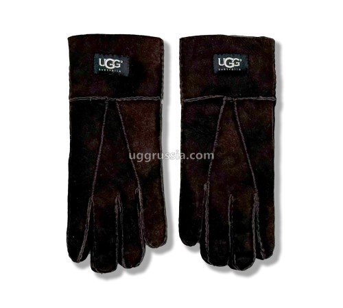 Купить UGG Перчатки Замшевые Женские Шоколадные