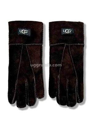 UGG Перчатки Замшевые Женские Коричневые