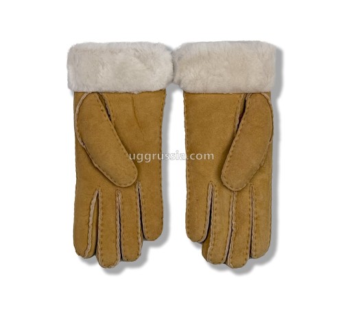 Купить UGG Перчатки Замшевые Женские Коричневые