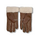 Купить UGG Перчатки Кожаные Женские Коричневые