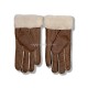 Купить UGG Перчатки Кожаные Женские Коричневые