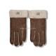 Купить UGG Перчатки Кожаные Женские Коричневые