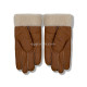 Купить UGG Перчатки Кожаные Женские Коричневые