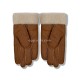 Купить UGG Перчатки Кожаные Женские Коричневые