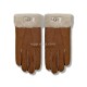 Купить UGG Перчатки Кожаные Женские Коричневые