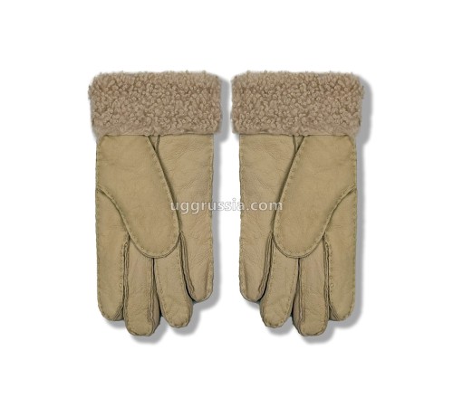Купить UGG Перчатки Кожаные Женские Коричневые