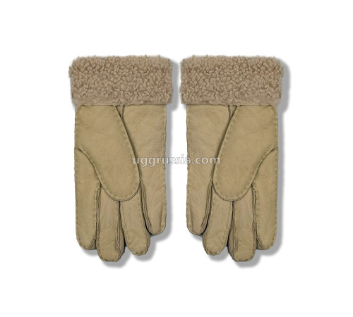 Купить UGG Перчатки Кожаные Женские Коричневые