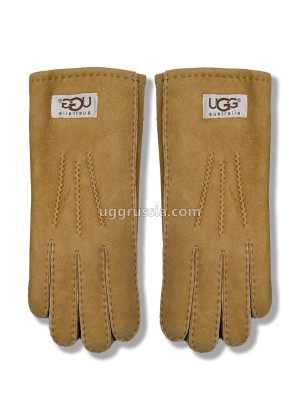 UGG Перчатки Замшевые Женские Коричневые