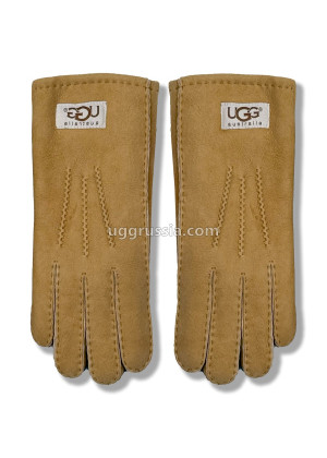 UGG Перчатки Замшевые Женские Коричневые
