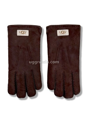 UGG Перчатки Замшевые Женские Коричневые