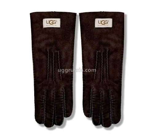 Купить UGG Перчатки Замшевые Женские Коричневые