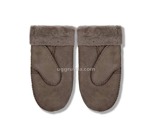 Купить UGG Варежки Кожаные Женские Серые