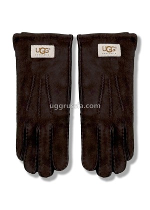 UGG Перчатки Замшевые Женские Коричневые