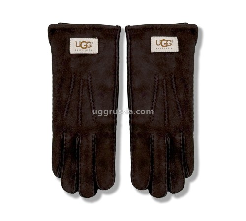 Купить UGG Перчатки Замшевые Женские Коричневые
