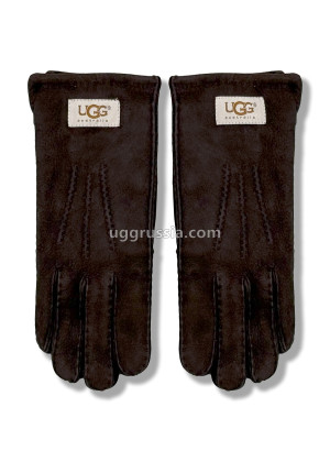 UGG Перчатки Замшевые Женские Коричневые