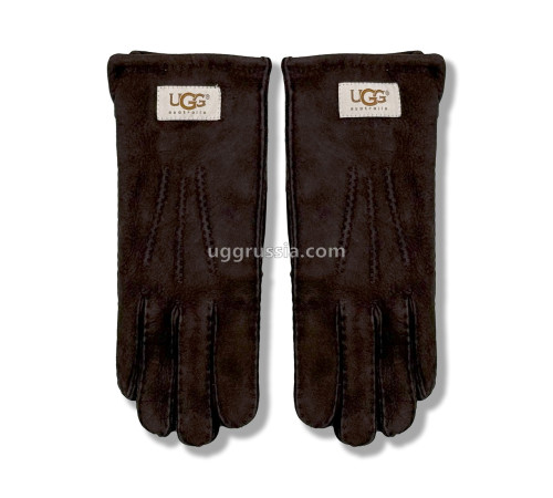 Купить UGG Перчатки Замшевые Женские Коричневые