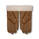 Купить UGG Перчатки Кожаные Женские Коричневые