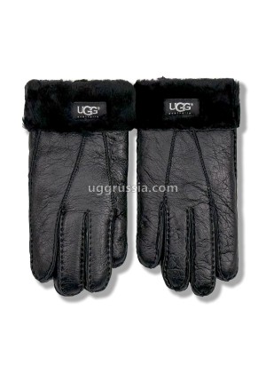 UGG Перчатки Кожаные Мужские Черные