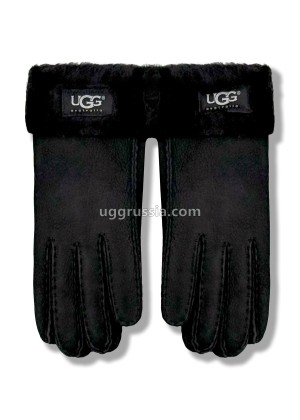 UGG Перчатки Замшевые Мужские Черные