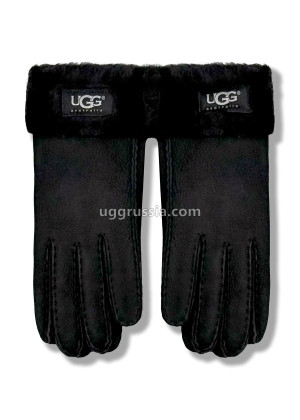 UGG Перчатки Замшевые Мужские Черные