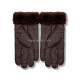 Купить UGG Перчатки Кожаные Мужские Коричневые