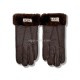 Купить UGG Перчатки Кожаные Мужские Коричневые