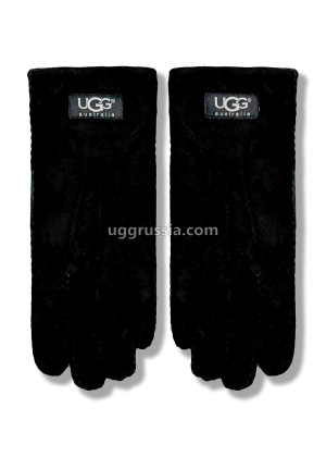 UGG Перчатки Замшевые Мужские Черные