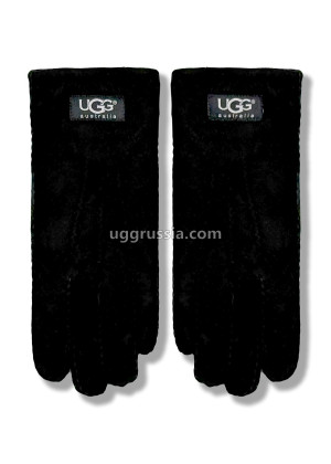 UGG Перчатки Замшевые Мужские Черные