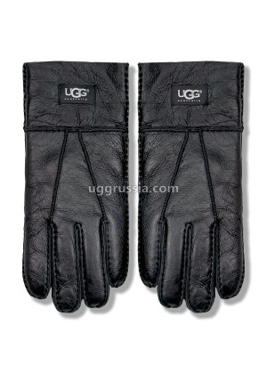 UGG Перчатки Кожаные Мужские Черные