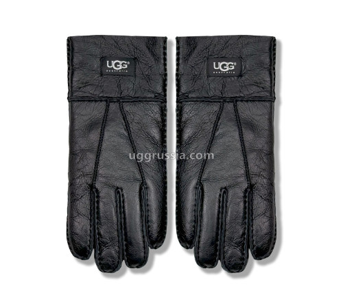 Купить UGG Перчатки Кожаные Мужские Черные