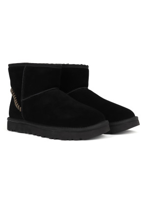 UGG Mens Classic Mini Deco Suede Boot Black