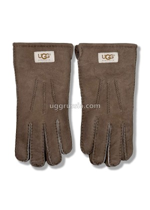 UGG Перчатки Кожаные Мужские Коричневые